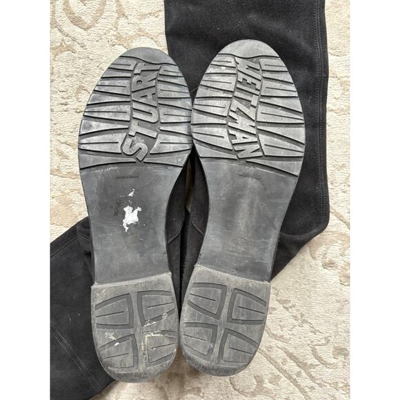 Stuart Weitzman Lowland Black Suede Over-the-Knee Boots 9.5 Women's - Picture 4 of 7